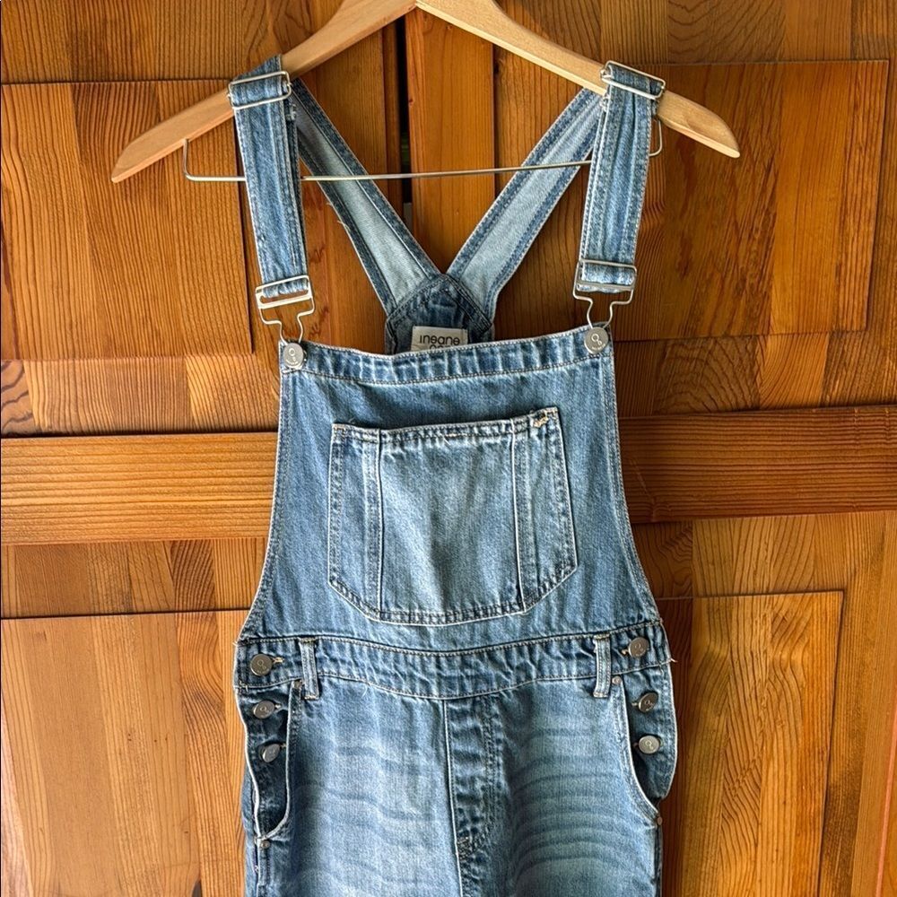 Insane Gene Blue Denim Overalls.  Size medium.  Straight leg. - Picture 2 of 7